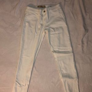 White non-ripped jeans from hollister